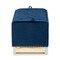 Baxton Studio Powell Glam and Luxe Navy Blue Velvet Fabric and Gold PU Leather Storage Ottoman 175-11238-Zoro - alternate 7